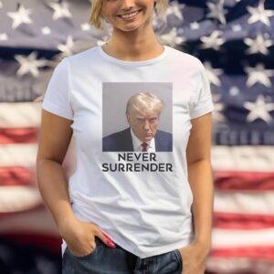 Donald Trump Mug Shot Fulton County GA Never Surrender Coffee T-Shirt