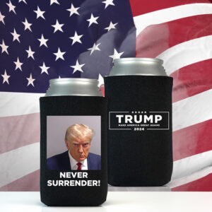 MAGA 47 Trump 2024 Never Surrender Beverage Coolers
