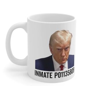 Trump Best Mugshot Mug Never Surrender Georgia Mugshot Mug Ceramic Mug 11oz - Trump Gift Mugs Trump Christmas