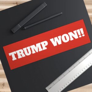 Trump Won Bumper Stickers Logo