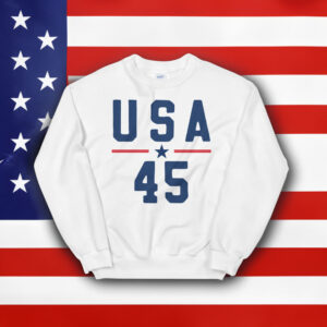 45th President of the United States with this stylish USA 45 Trump Unisex Sweatshirt