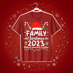 Family Christmas 2023 Matching Squad Santa Elf Funny Xmas T-Shirt