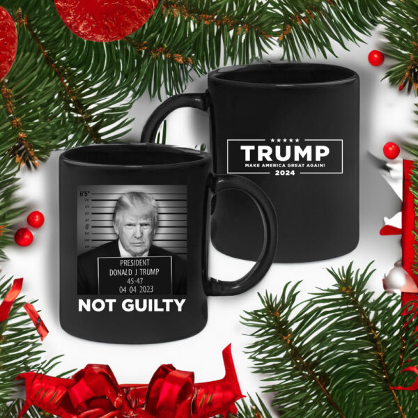 Official Trump Mugshot Black Coffee Mug