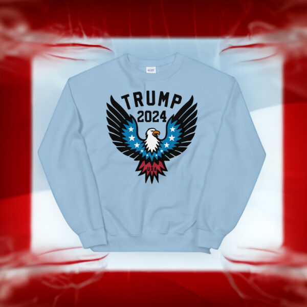 President Trump in 2024 with this stylish and patriotic Trump 2024 Sweatshirt shirt