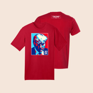 Trump Colorblock Red Cotton T-Shirts