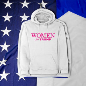 Women for Trump 2024 White Hooded Pullover
