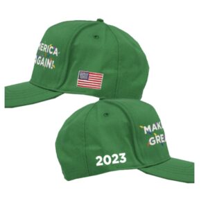 Trump MAGA Green Christmas Hats