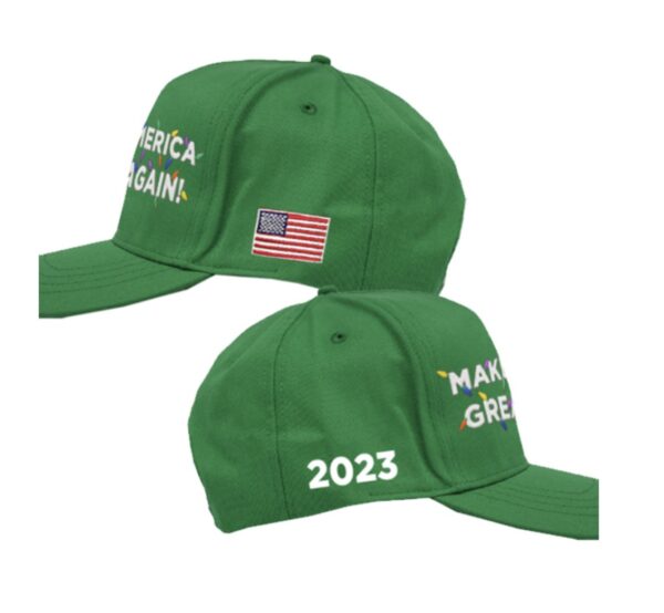 Trump MAGA Green Christmas Hats