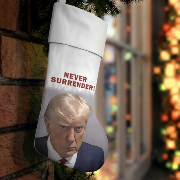 Trump Never Surrender Christmas Holiday Stockings