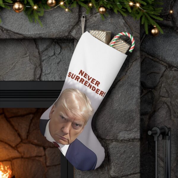 Trump Never Surrender Christmas Santa Stocking us