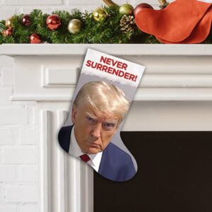 Trump Never Surrender Christmas Stocking