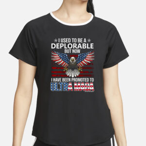 Deplorable Promoted To Ultra Maga Republican Conservative Back Print Men's Pullover T-Shirt4