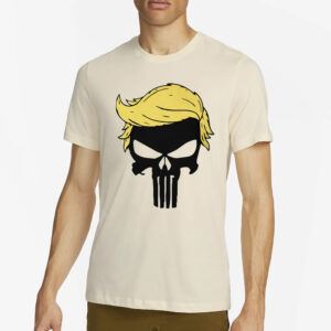 Punisher Trump White Cotton T-Shirt2