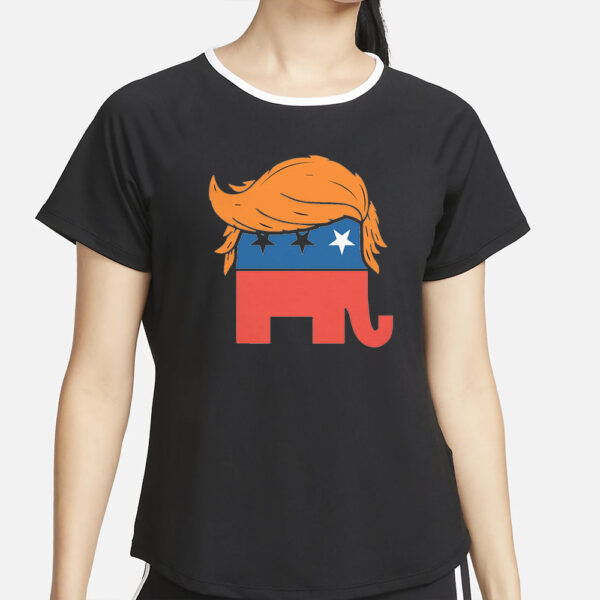 Trump Elephant GOP Hair T-Shirt2