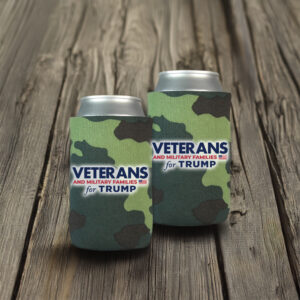 Veterans and Military Families for Trump Camo Beverage Cooler