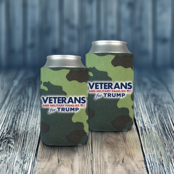 Veterans and Military Families for Trump Camo Beverage Coolers