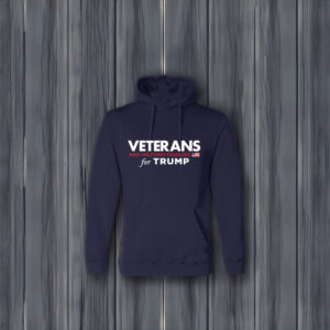 Veterans and Military Families for Trump Navy Hoodeds Pullover