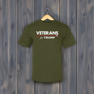 Veterans and Military Families for Trump Olive T-Shirt