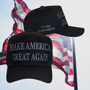 Donald J. Trump Never Surrender Black MAGA Hat