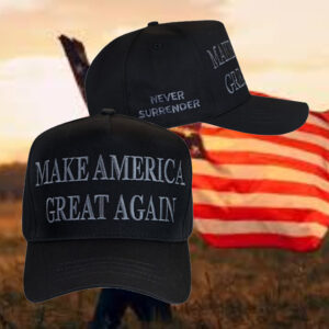TRUMP NEVER SURRENDER BLACK MAGA Hat To Stand Against This Injustice!1
