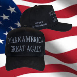 TRUMP NEVER SURRENDER BLACK MAGA Hat To Stand Against This Injustice!2