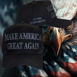 Trump 2024 Never Surrender Black MAGA Cap1