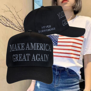 Trump Never Surrender Black MAGA 47 Hat